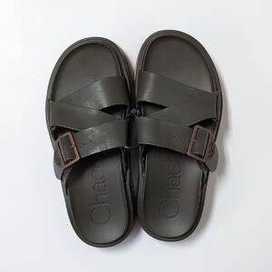 Chaco Women's Olive Green Color Slide Sandals